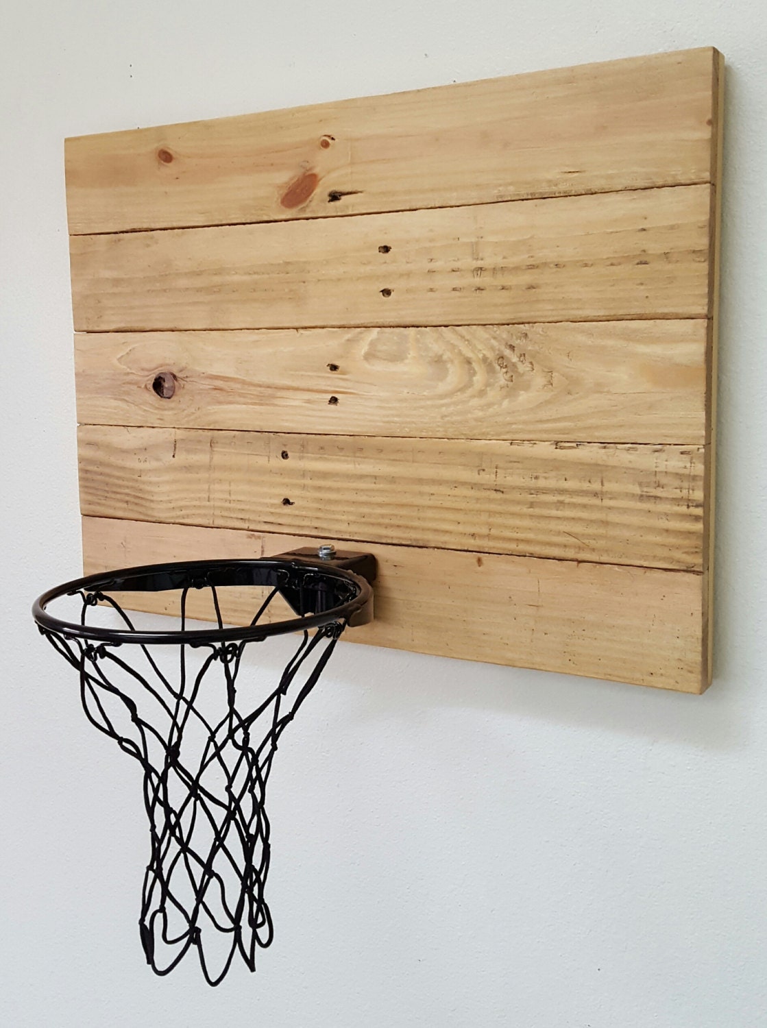 Rustic Wood Basketball Hoop. Reclaimed Wood Basketball