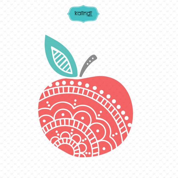 Apple mandala svg files teacher flowers svg teacher svg