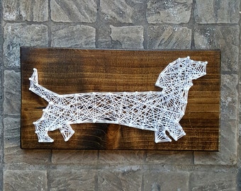 Daschund Weiner Dog String Art / Made to Order Home Decor