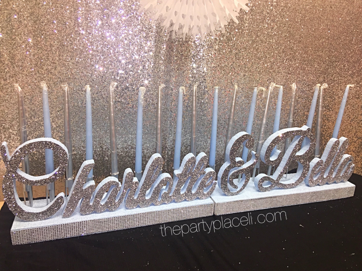 Sweet 16 Candelabra for twins Or B'nai Candle Lighting