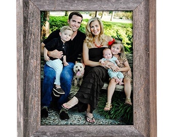 Barnwood Rustic Signature Picture Frame, Weathered Gray, Wood Photo Frames