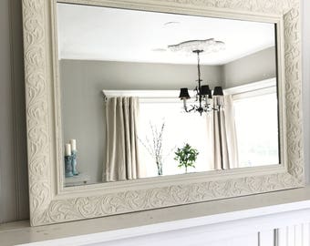 Shabby Chic Wall Mirror leaning mirror | etsy Shabby Chic Wall Mirror leaning mirror | etsy