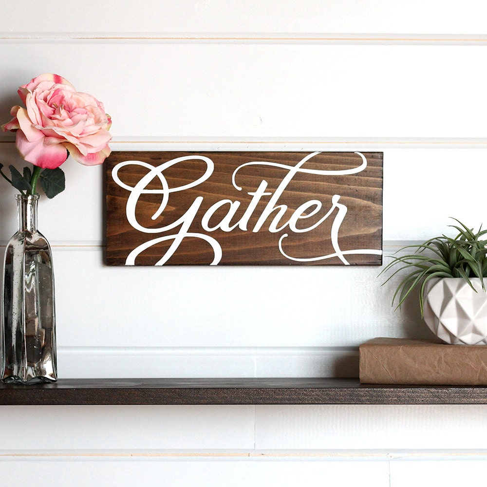 gather wood sign | etsy gather wood sign | etsy