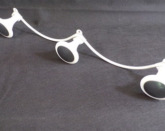 Deur jassen peg 3 vestigingen in metaal en kunststof wit en chroom vintage formulier originele top vintage deco Frankrijk vintagefr