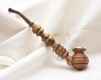 Mixed Colors Wooden Pipe Tobacco pipes Smoking pipe Wood pipe Carved wood Handcrafted wooden pipe with metal cap.