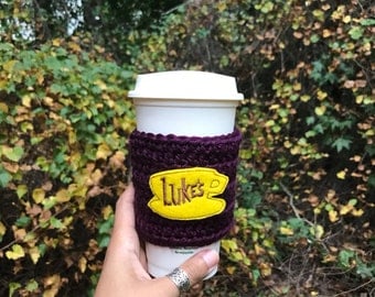 Gilmore Girls Luke's Diner Coffee Cozy- Luke's Diner Cup - Gilmore Girls Fan - Gilmore Girl Gift - Mug Cup Warmer- Luke's Coffee Cup Cozy