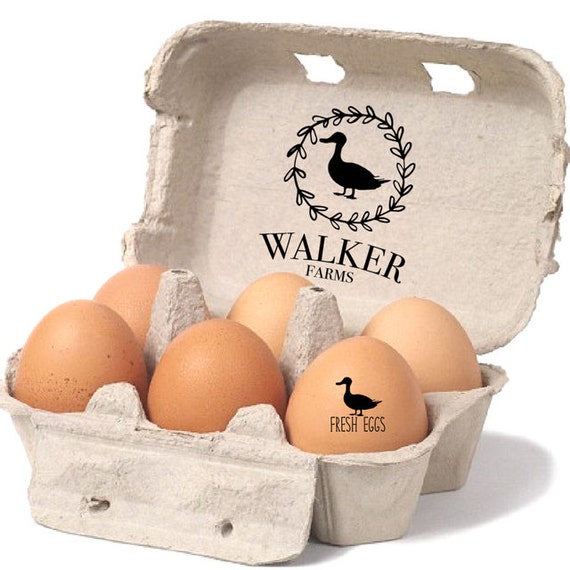 duck egg carton stamp duck lover gift custom egg carton