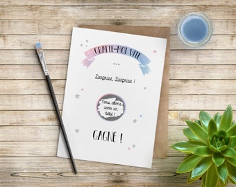 Scratch - original pregnancy announcement cards