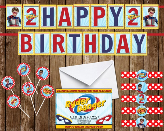 Items similar to Henry Danger Birthday Party Package on Etsy