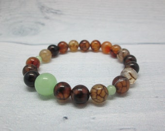 Gift/for/him Chakra bracelet Mala bracelet Men's bracelet Agate bracelet Dragon bracelet Jade bracelet Green jade bracelet Healing energy