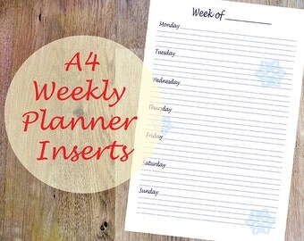 A4 Weekly Planner, Christmas Weekly Planner Printable, Winter Planner, Organizer Planner, PDF, INSTANT DOWNLOAD