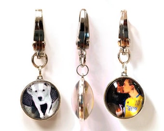 Double-Sided Custom Photo Marble Keychain - 360 Degree Bail - Personalized Photo Pendants - Special Photo Gifts