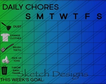 Toddler chore chart | Etsy