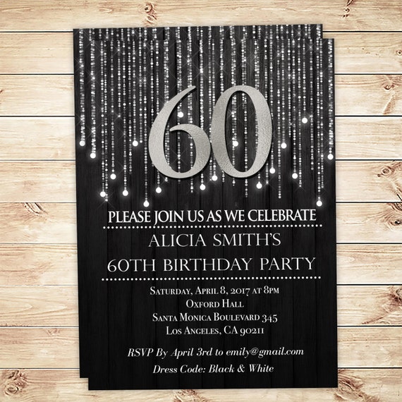 Sixty and fabulous birthday invitations by DIYPartyInvitation