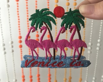 Vintage Venice Ca. Flamingo Iron On Patch