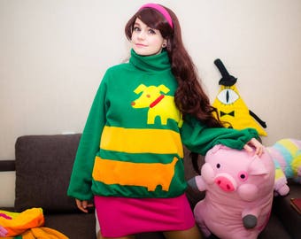 Mabel's Green Sweater with Long Dog