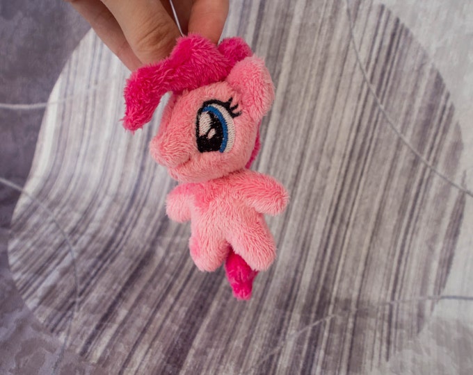 Pinkie Pie My Little Pony Plush Tiny Toy Keychain Charm Pendant