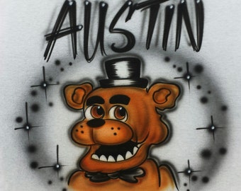 Airbrushed Five Nights At Freddy's Freddy FNAF Inspired T-Shirt Or Hoody Sweatshirt