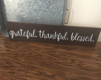 Grateful Thankful Blessed Sign, Rustic Harvest Sign, Farmhouse Sign, Fall Sign, Barn Wood Sign, Reclaimed Wood Fall Sign, Thanksgiving Decor