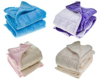 Adult weighted blanket, double minky weighted blanket, 40x60, 54x68, 54x80, 6" pockets twin sensory weighted blanket, washable blanket