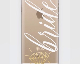 Bride to be, bride case, transparent cases, iphone 6, iphone 7, plus cases, clear case, bride to be case, wifey phone case
