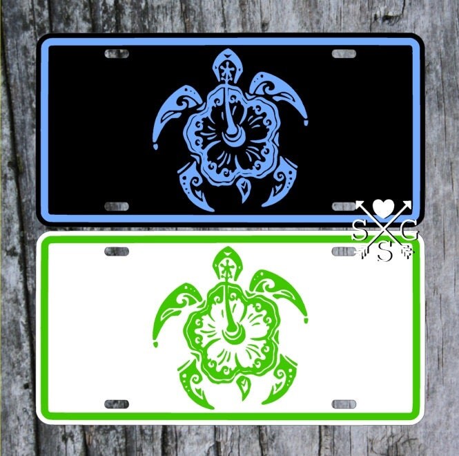 Sea Turtle License Plate Tropical Sea Turtle Car Tag Turtle