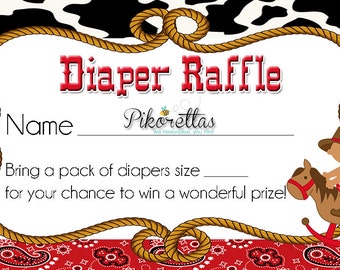 Woodland Diaper Raffles Printable Instant Download Baby