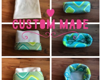 DYO Custom 2 in 1 Snuggle Sack/Cuddle Cup for Hedgehogs, Rats, Guinea Pigs, Ferrets etc. With Safe Seams and is 100% Reversible Customizable