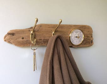 Driftwood Barometer and Coat Rack