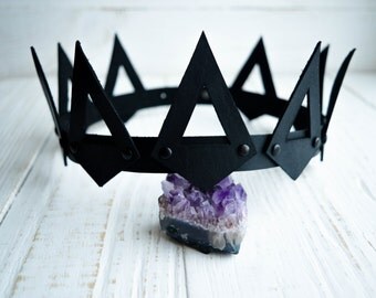 Leather Crown, King Crown, Queen Crown, Ajustable Crown, Women Crown