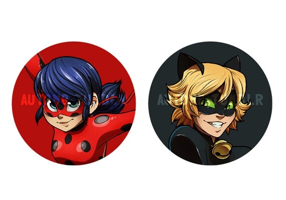 Miraculous Ladybug Buttons