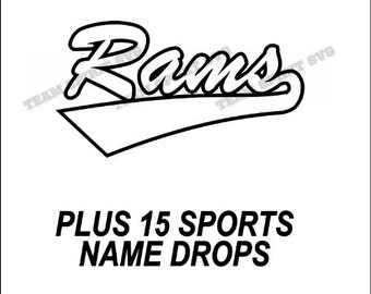 Rams Swoosh Download Files - SVG, DXF, EPS, Silhouette Studio, Vinyl Cutting Files, Digital Cut Files - Use with Cricut and Silhouette