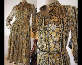Vintage 70s Jersey dress costume skirt blouse heros skirt S