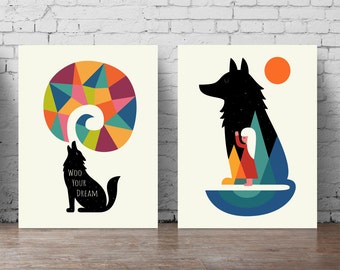 Wolf Wall Art wolf wall decal | etsy Wolf Wall Art wolf wall decal | etsy
