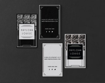 Haylonn • Premade Business Card Design Damask Art Deco Nouveau