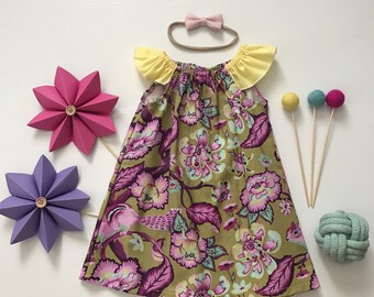 00- Flutter Sleeve Dress- Olive Garden