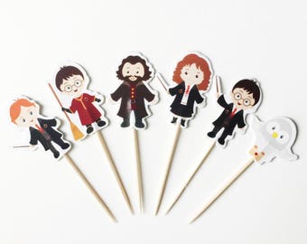 12 Harry Potter Cupcake Toppers Free US Shipping