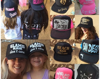 Custom Designed Hat, Custom Trucker Hat, Design Your Own Logo Tucker Hat or Baseball Hat