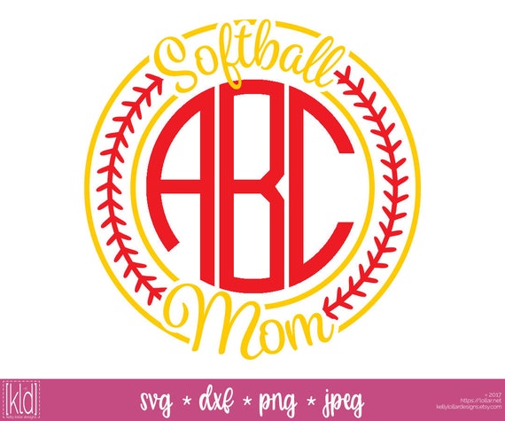 Download Softball Monogram svg - Softball Mom svg - Softball svg ...