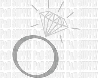 Diamond Ring svg, eps, pdf, dxf, jpg, png, .studio3 - Digital Cut file for Cricut or Silhouette R2