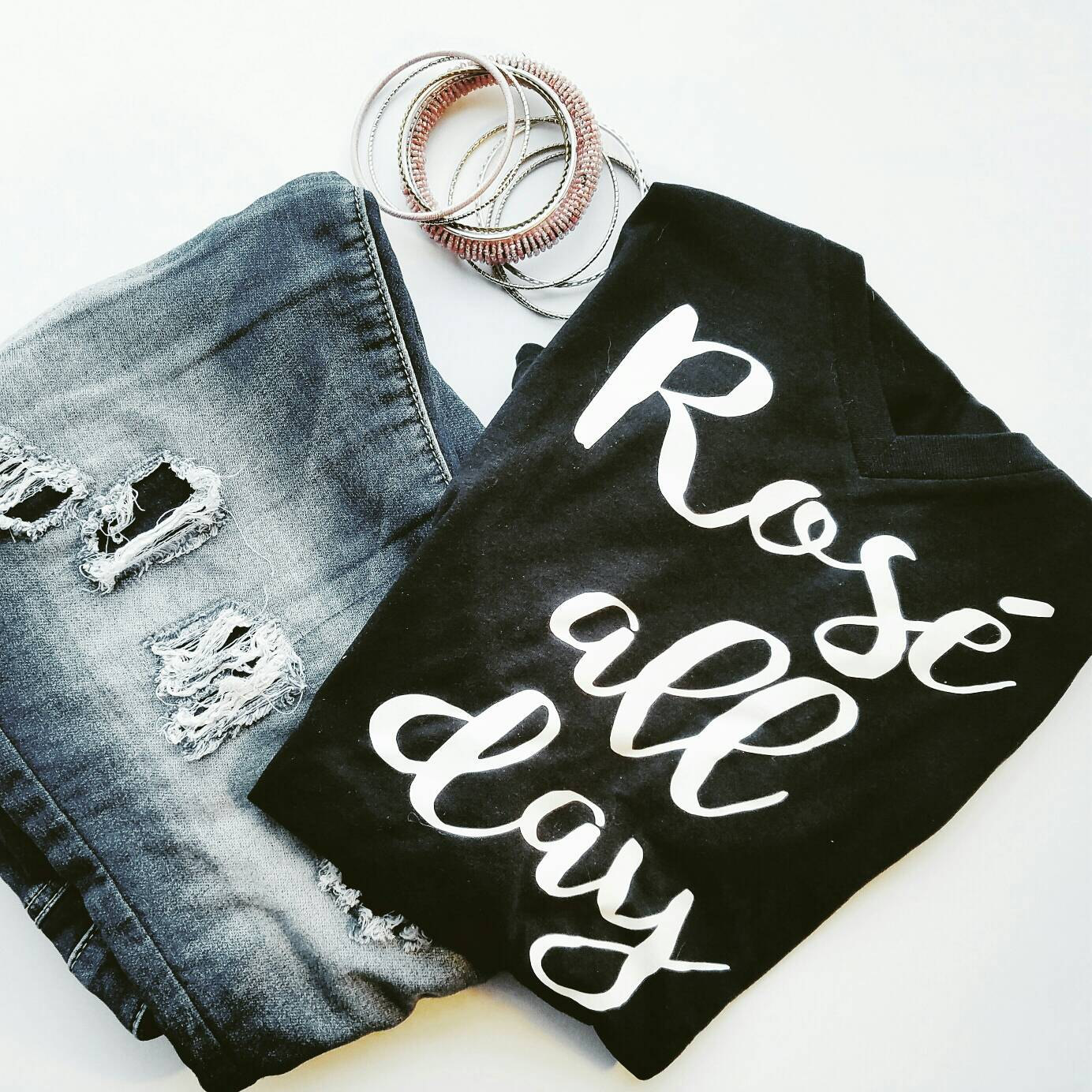 Rose' all day tee