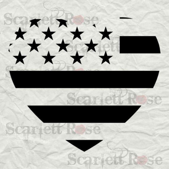 Download USA Heart American Flag SVG svg cutting file for Cricut