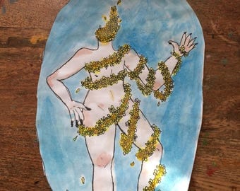 Spring has Come mixed media painting on paper