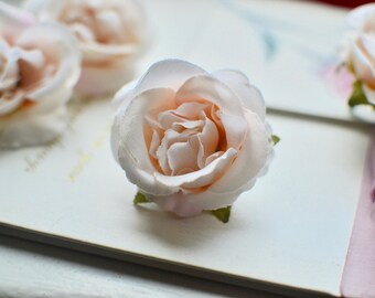 Silk flower, Wedding flower, Millinery flower, Rose flower head, Artificial flower, Silk rose, Pink silk flower, Hair flower, Fabric Rose