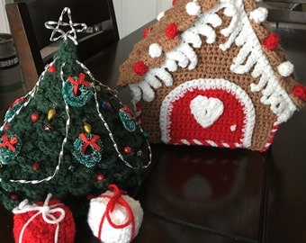 Gingerbread house and tree
