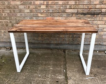 Industrial vintage, retro chic reclaimed wood table - 120cm length