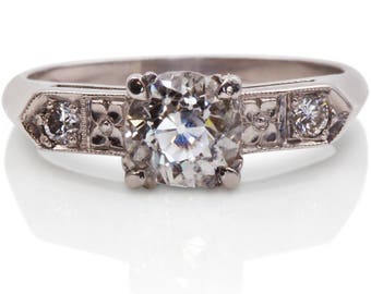 Art Deco Engagement Ring from 1920s with a Sweet Story | Art Deco Engagement Ring | Antique Diamond Ring | Platinum Engagement Ring