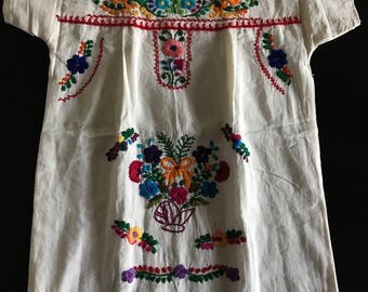 Baby Girls Mexican Dress with Embroidery
