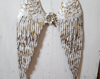 Wings Wall Decor angel wings wall decor shabby chic aqua gold hand Wings Wall Decor angel wings wall decor shabby chic aqua gold hand