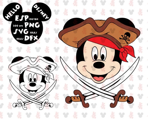 Download Disney Mickey Pirate head Clipart Disney Cut files Mouse